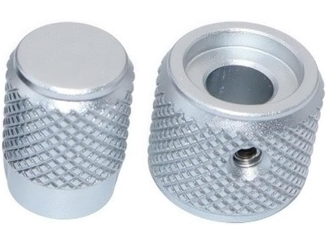 Ec11ebb24c03 Ec110701n2b Botão De Ajuste Encoder Duplo Com Tampas Sólidas Em Liga Alumínio, Cor Prata
