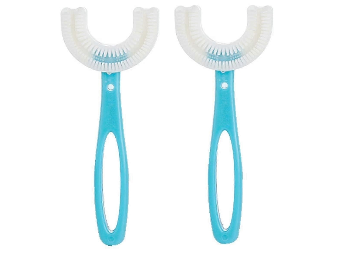 2 Conjunto de Escova Dentes Boca Inteira em Forma U para Crianças 12,5 Cm Hwy GOKOCO