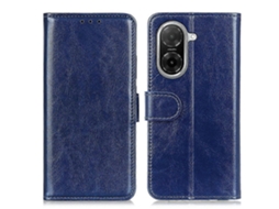 Capa Tkdaddy Para Xiaomi Redmi A5 4g (171,7 Mm) / Poco C71 4g Com Textura Crazy Horse Em Couro Pu E Suporte Para Celular, Azul