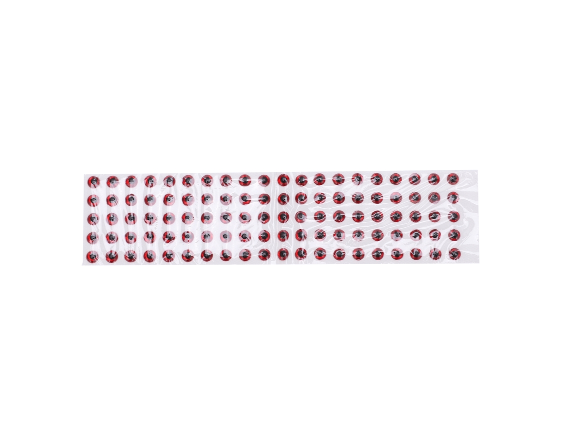 Anub 100pcs Olhos de Peixe 3d Red Redondos Macios Leves Duráveis Diy para Iscas de Pesca
