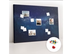 Quadro De Cortiça Com Impressão Céu Escuro E Estrelas Para O Escritório Espelharte (140x100 Cm)