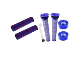 2 peças escova de rolo macio com 2 peças kit filtro de vácuo, para dyson v7 v8 v10 v11 aspirador de pó sem fio escova de rolo
