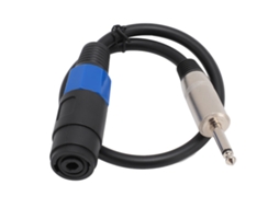 Cable para Altavoces de 6,35 Mm Hembra a Macho, Amplificador de Alta Potencia, Monitor, Escenario, Subwoofer.