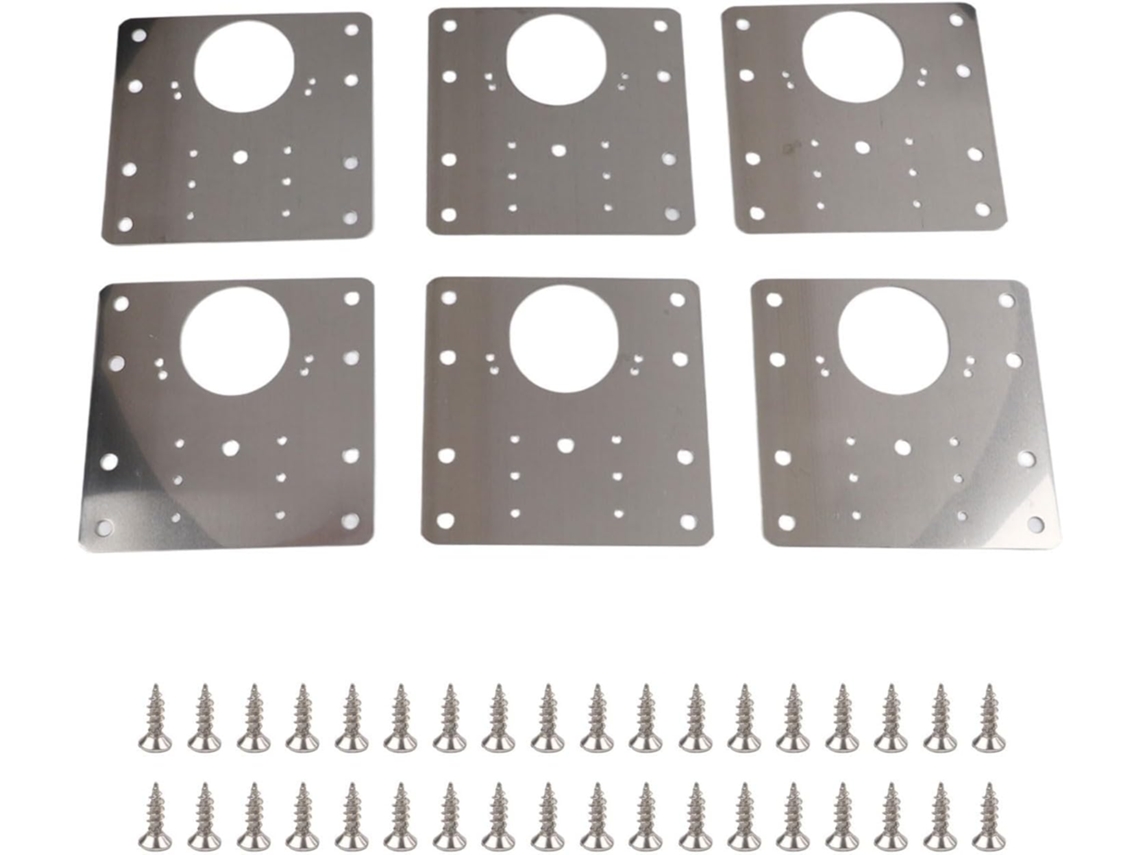 Conjunto De 6 Placas Reparo Para Dobradiças Armários Em Aço Inoxidável, Para Substituir Furos De Parafusos Quebrados Em