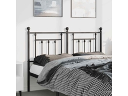 Vidaxl Cabeceira De Substituição 135 Cm Metal Preto