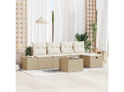 Vidaxl Conjunto De Sofás 6 Unid. Vime Pe