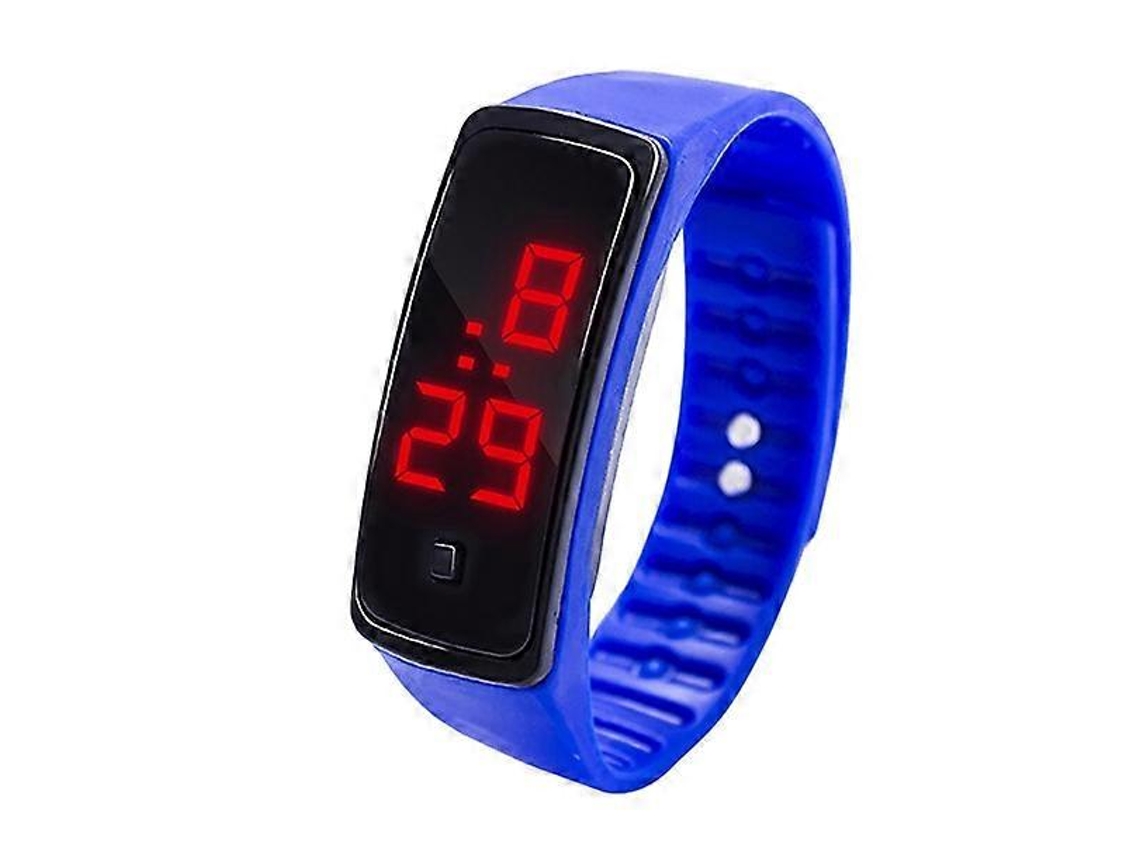 Relógio Eletrônico Infantil Com Pulseira De Silicone E Visor Digital Led