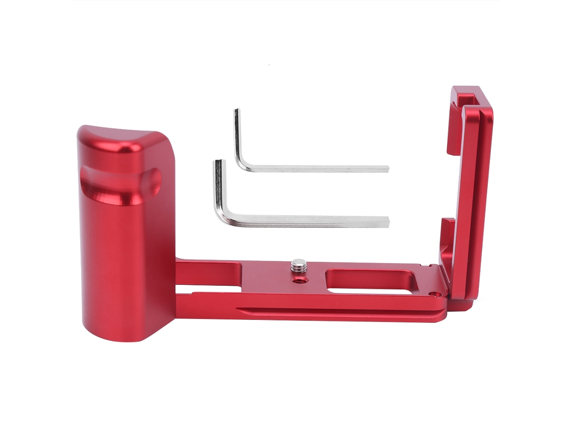 L Quick Release Plate Vertical Shooting Mirrorless Camera Handle For Fuji Xt4 Camera LAXISCREED (red )