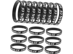 Conjunto de 50 peças de acessórios de silicone resistentes ao desgaste para formatura, ideais para festas unissex.