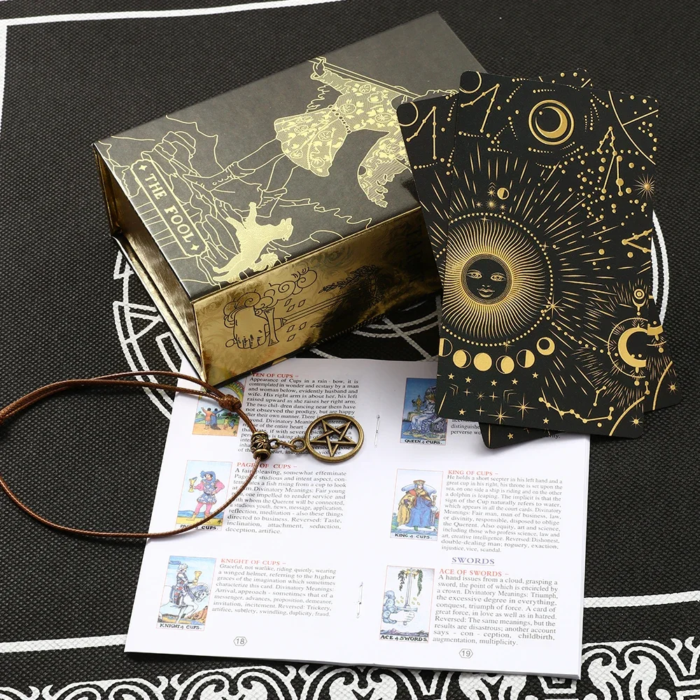 Conjunto De Cartas De Tarô, Jogo De Tabuleiro, 12*7cm, Presente Sofisticado À Prova D'água