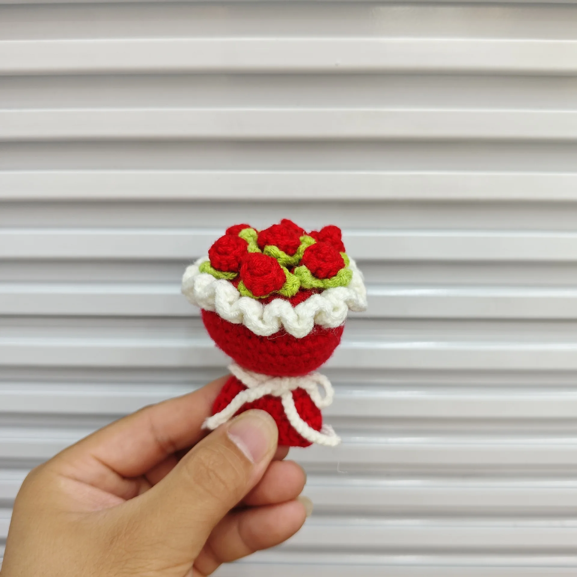 (5x7 Cm) Mini Buquê De Flores Tricotadas Criativas Feitas À Mão