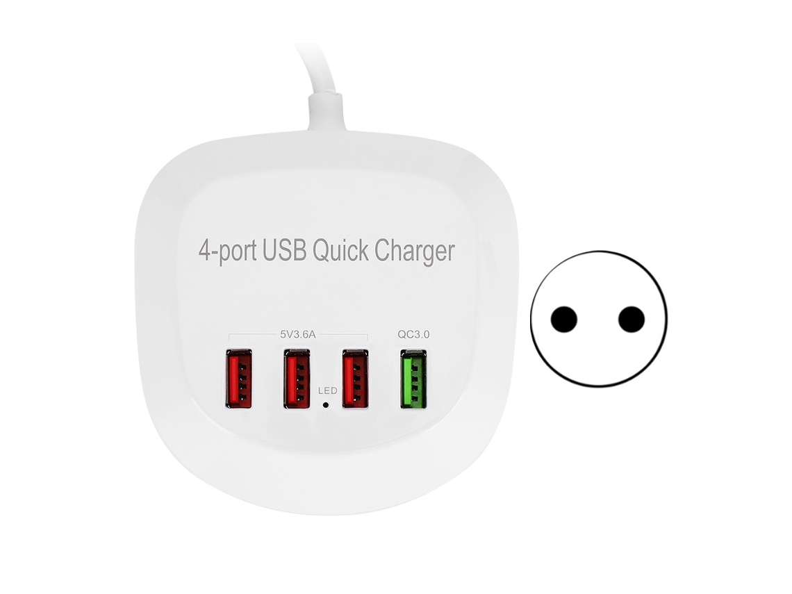 Carregador Usb LAXISCREED 4 Portas Qc3.0 Rápido