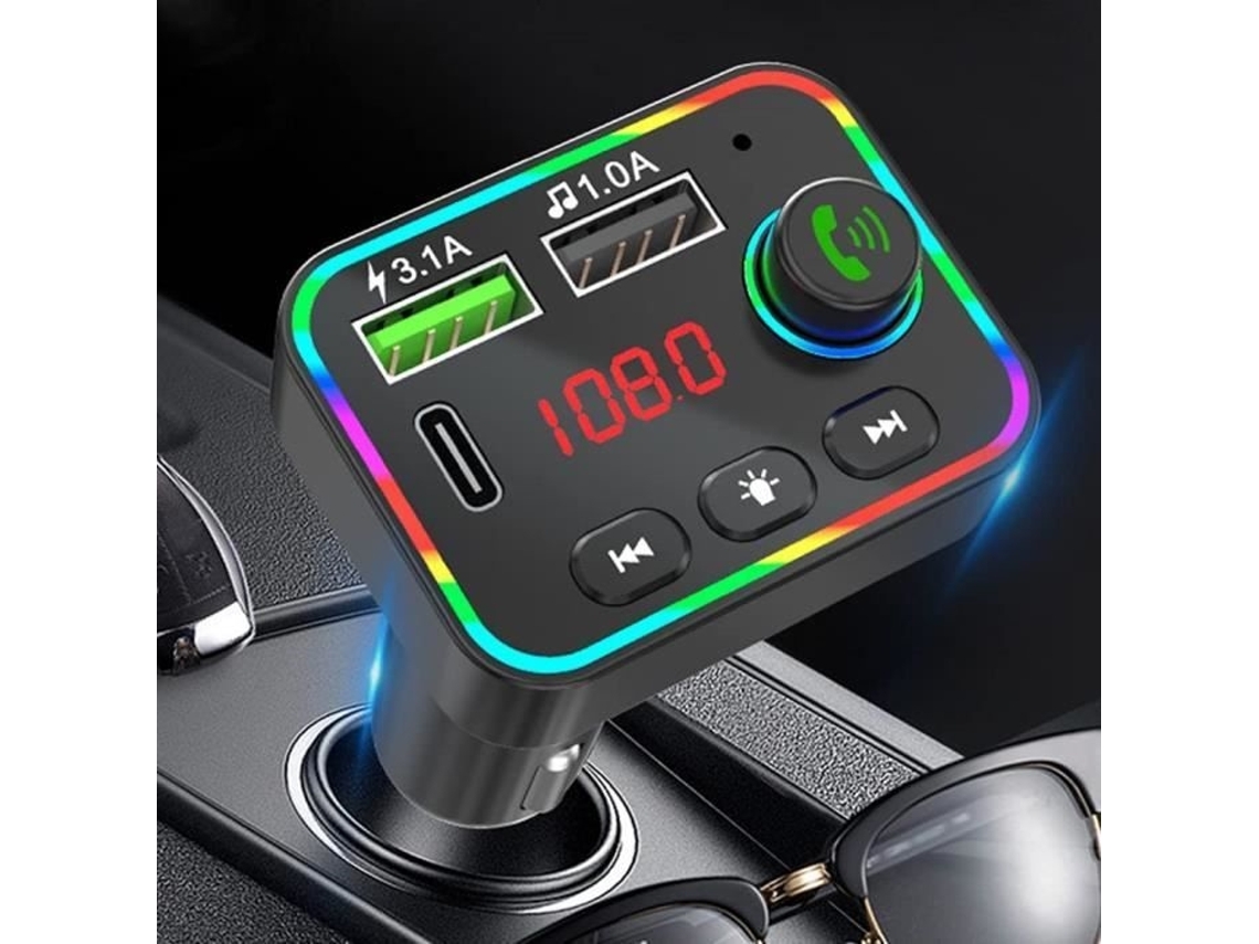 Transmissor Fm Bluetooth Veicular, Carga Rápida, Mãos-livres