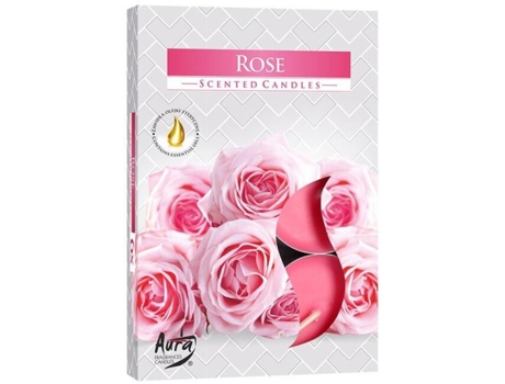 Velas Aura Tealight Rosas 4x6 Unidades