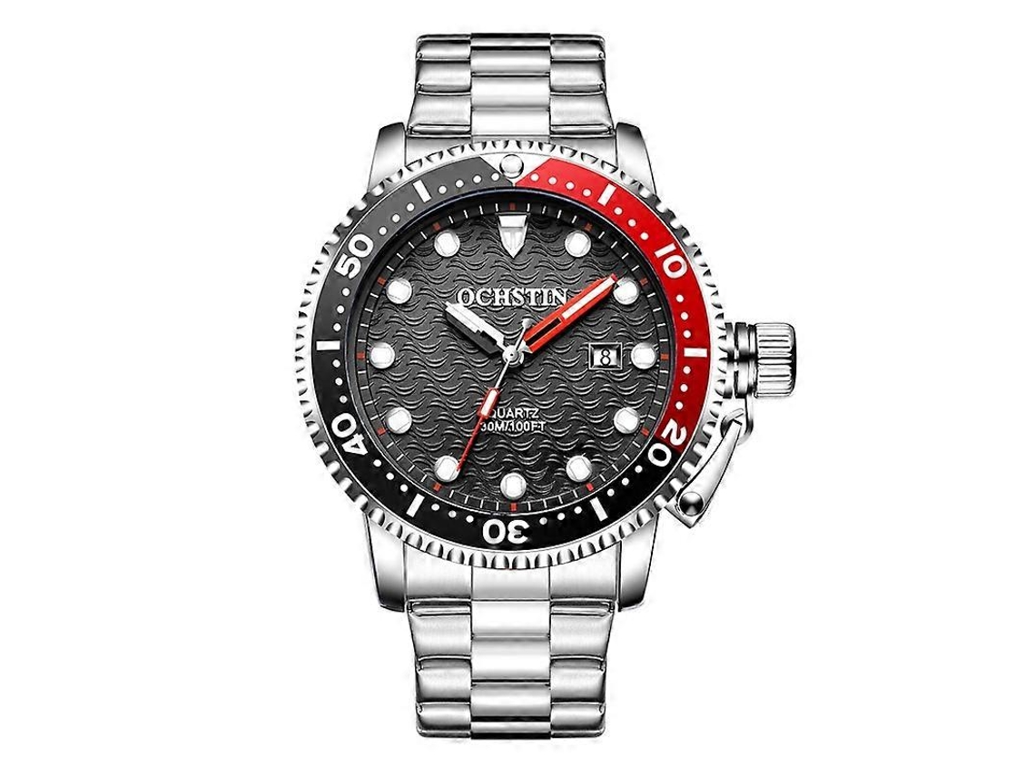 Relógio masculino multifuncional Ochstin 7003a de quartzo, à prova d'água, com pulseira de aço luminosa Hengrongshen