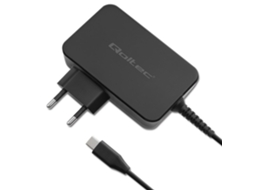 Gan Power Pro Charger | 1xusb C | 90w | 5 20v | 3 4.5a | Black Qoltec