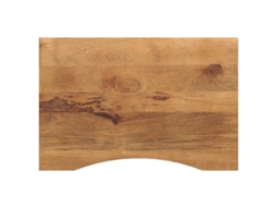 Vidaxl Tampo De Mesa Com Curva 80x50x2,5 Cm Mangueira Áspera Maciça