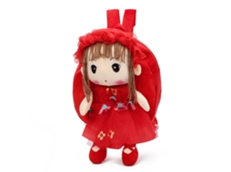 Mochila De Peluche Em Forma De Fada Das Flores Para Meninas, Cor Vermelha, Ideal Para A Escola, Para Meninas.