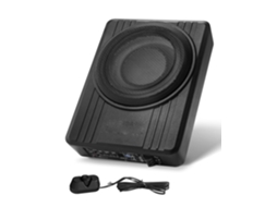 Subwoofer para Abaixo do Assento de Automóvel 254 Mm, 300 W, Alto falante Compacto com Amplificador Incorporado, Entrada Nível Alto, Controlador