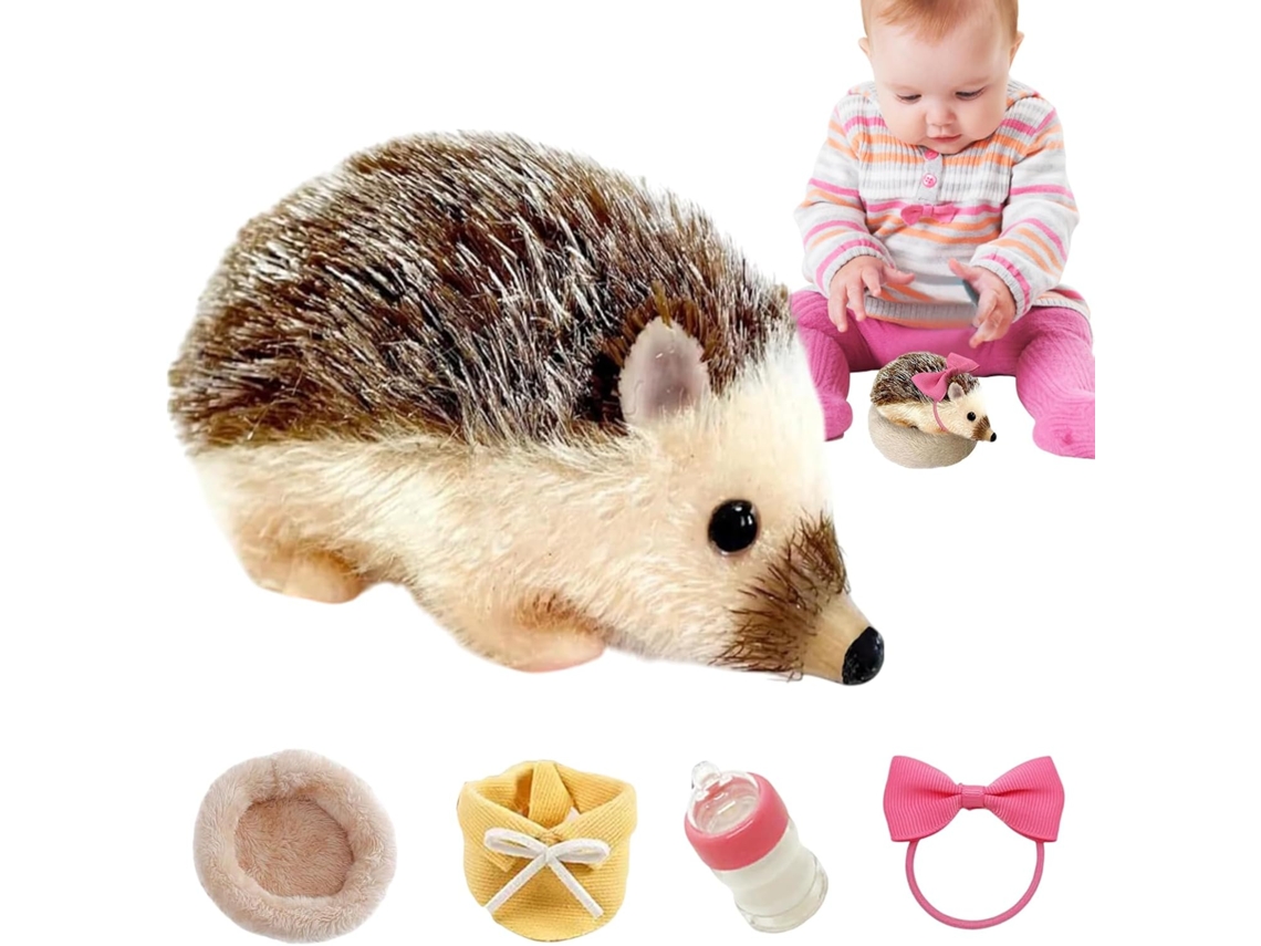 Brinquedo de Ouriço, 13 cm, Modelo Realista de Animal com Almofada para Dormir, Sílica Gokoco