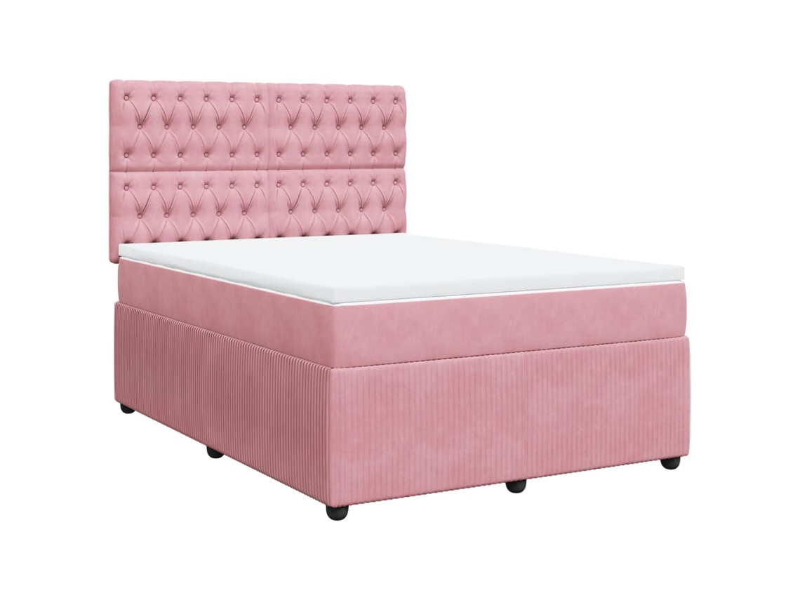 Box Spring Bed, Box Spring Beds Vidaxl Cor-de-rosa Veludo (160 X 200 Cm)