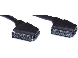 Cabo de Vídeo INLINE (SCART - 5 m - Preto)