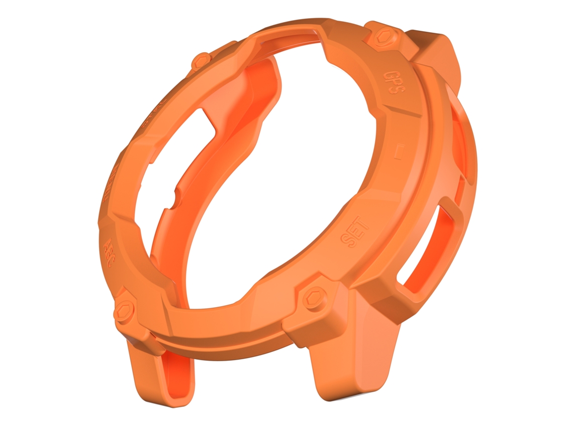 Capa Para Garmin Instinct 3 Solar 45mm, Resistente A Quedas E Impactos, Tpu Macio Laranja Hexinyigjly