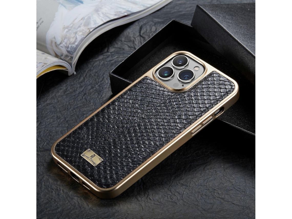 Capa Para Iphone 11 Pro Max Em Couro Pu Com Proteção Anti-choque, Preto