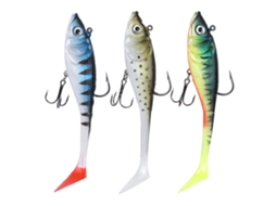 Isca Artificial Soft Coating Lure Para Pesca No Mar Com Anzol Em Cauda E Abdome 110g
