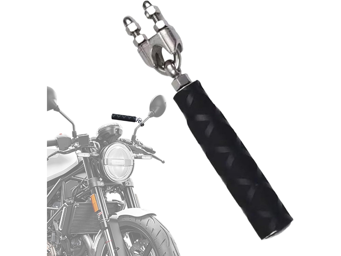Extensores de espelho retrovisor para motocicleta com suporte de guia ajustável.