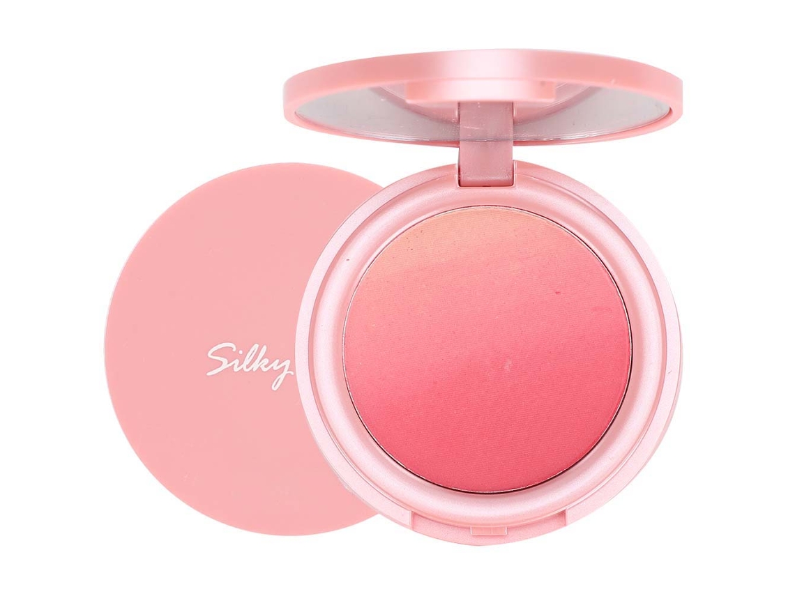 Blush em pó matte para maquiagem facial, blush cosmético.