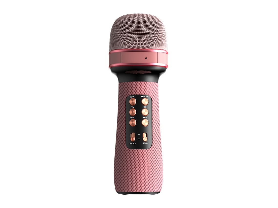 Microfone TOPK Karaoke Wster Rosa