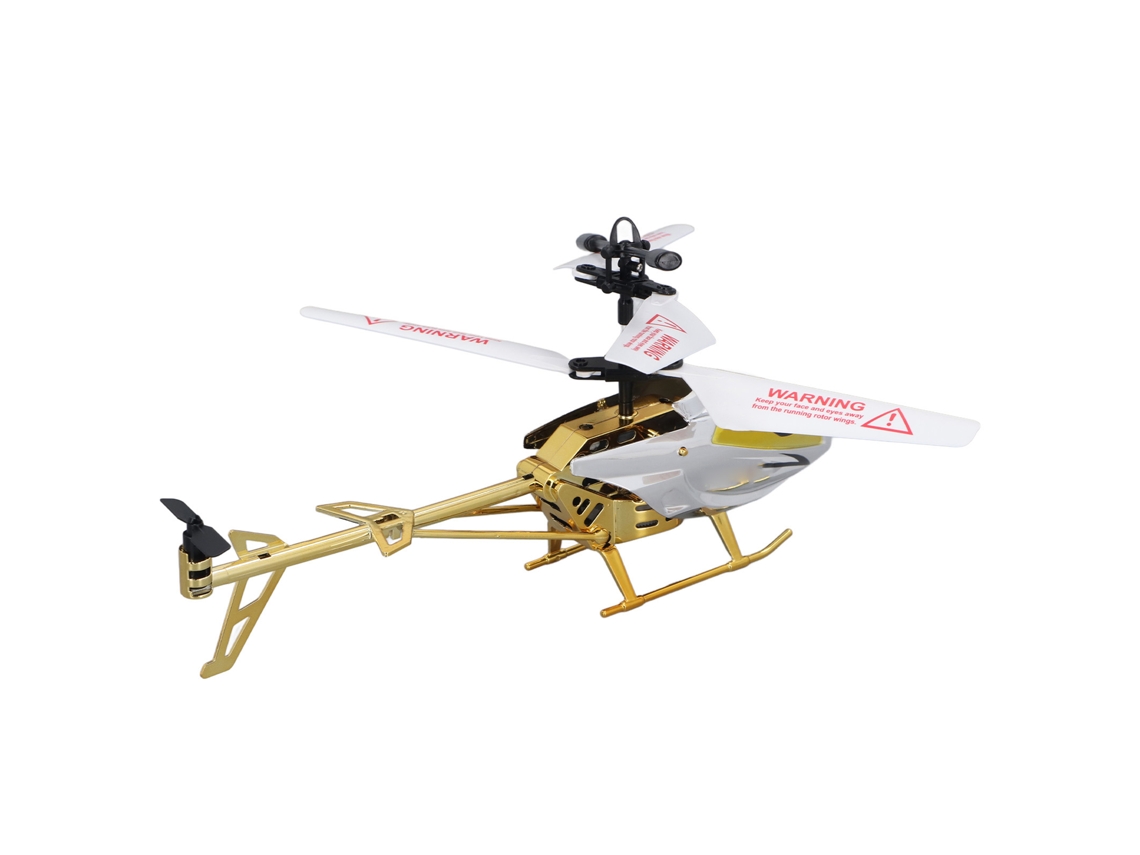 Primerox helicóptero de Controle Remoto 3.5 Canais 2.4ghz com Luz Usb Recarregável Prata