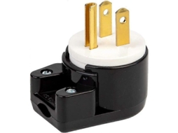 Plug Macho 3 Polos Ângulo 90° para EUA Canadá 5 15p 15a 125v