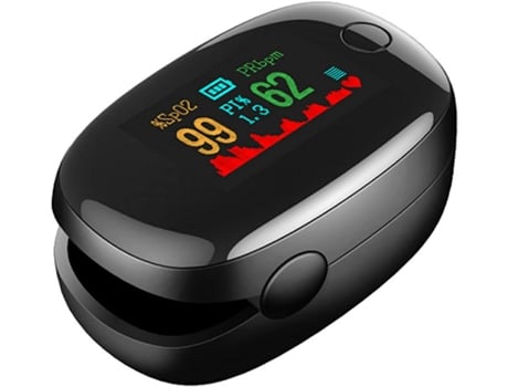 Oxímetro De Pulso De Dedo Profissional, Oxímetro De Saturação, Oxímetro De Pulso Com Visor Led, Medição De Spo2 E Fc Jc Jiuchuang (preto)