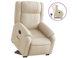 Poltrona elevatória VIDAXL Creme Tecido (77 x 95 x 99 cm)