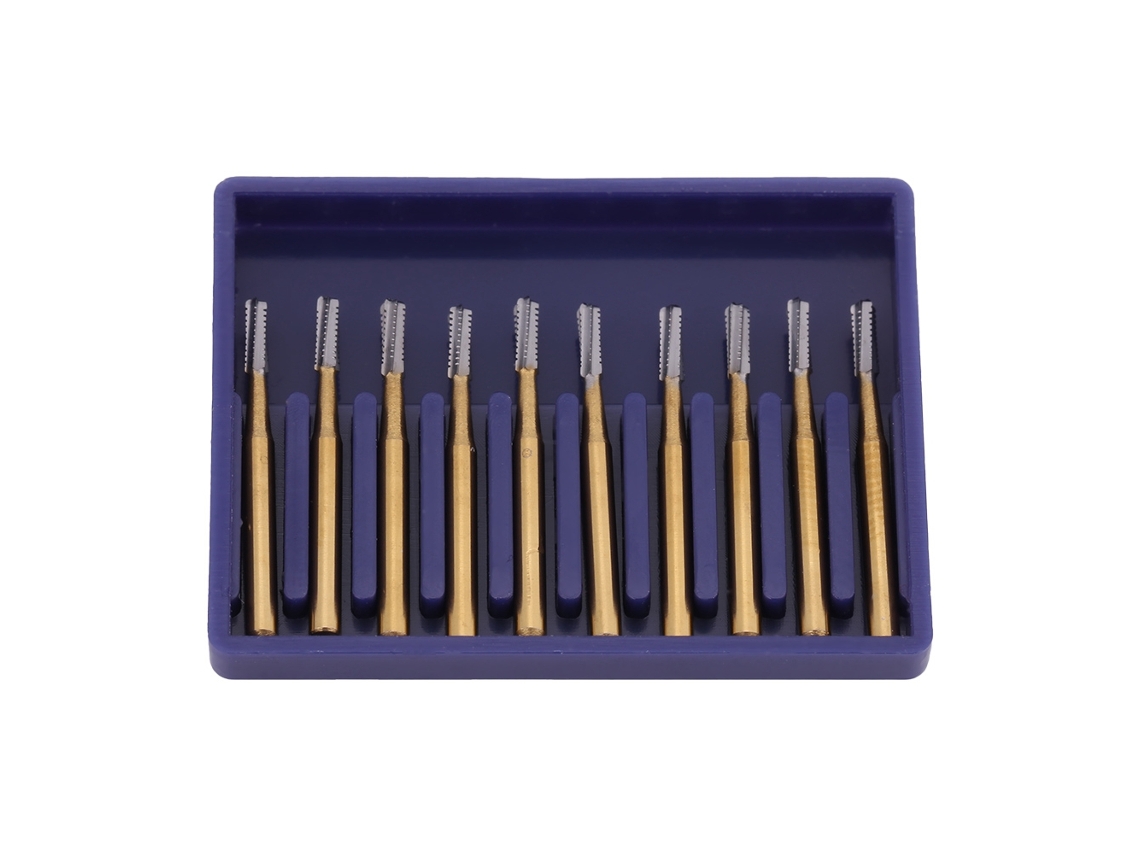 10 Peças Fg-1958 Brocas De Aço Tungstênio Para Corte De Coroa Dental De Alta Velocidade (ouro)