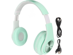 Fone De Ouvido Bluetooth Sem Fio Com Redução Ruído, Supra Auricular, Dobrável, Com Luz Rgb, Ideal Para Jogos, Música E