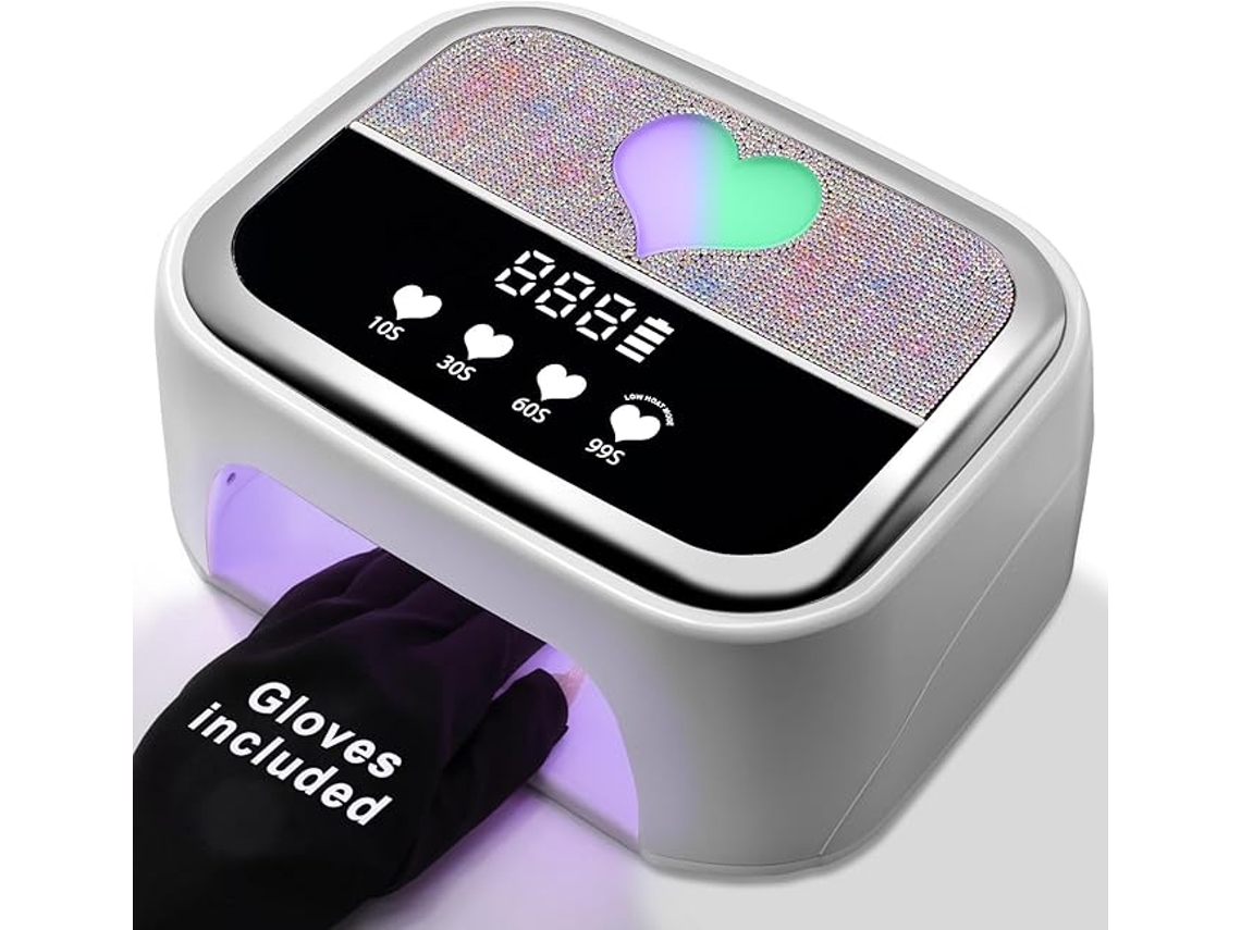 Kit de Lâmpada Uv Led para Unhas, Ideal para Esmaltação em Gel, com 4 Temporizadores, Prata. SIURN