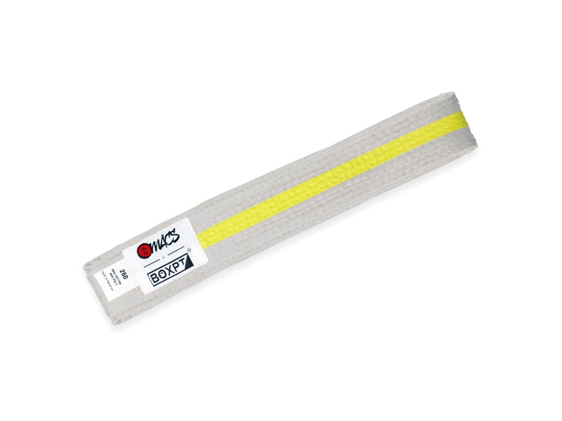 Boxpt | Cinto De Karaté - Branco E Amarelo - 260 Cm