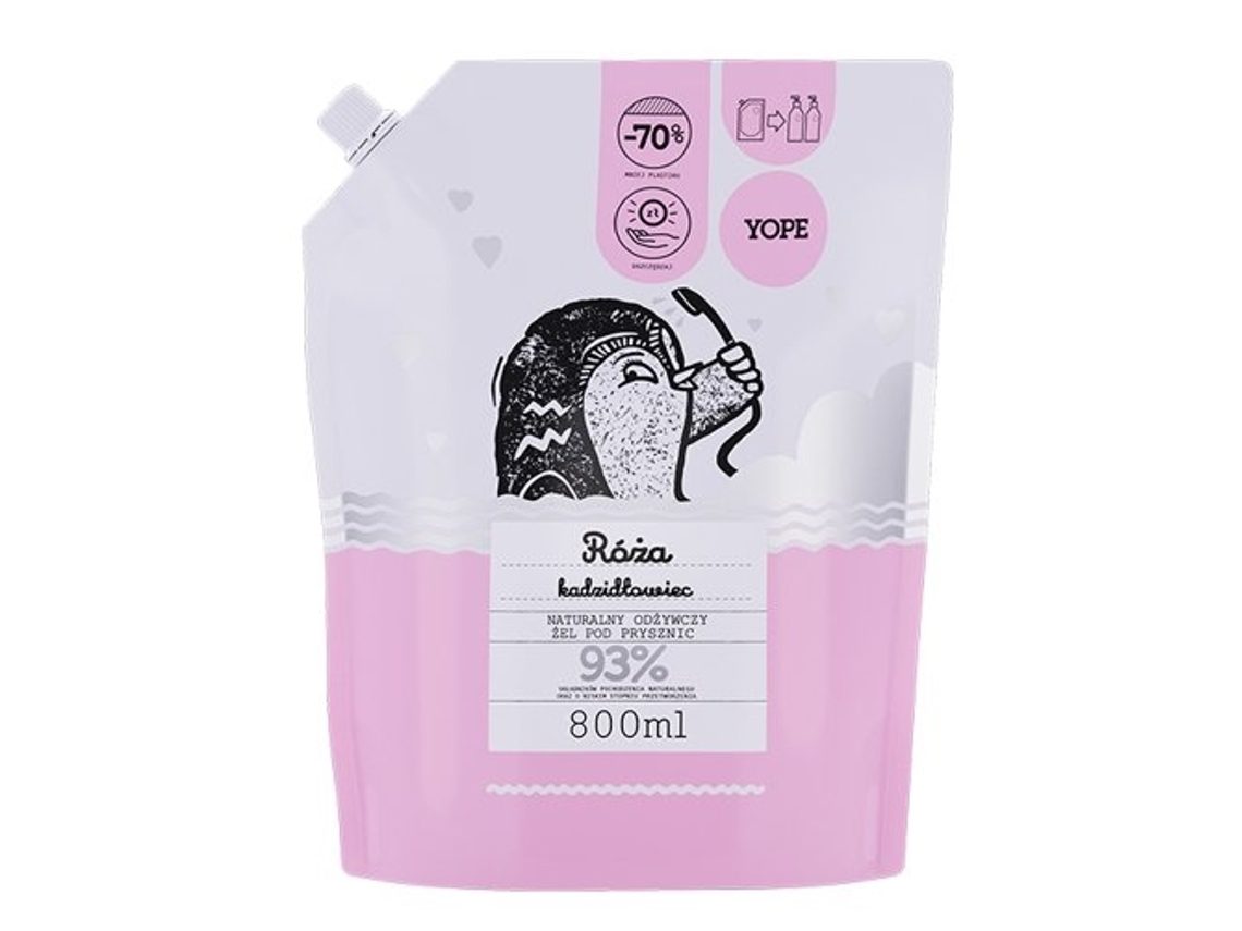 Yope, Gel De Banho, Rosa E Incenso Aromático 93, Dispenser 800 Ml