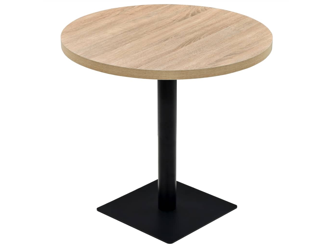 Dining Table, Dining Tables Vidaxl Bege Mdf (ø 80 X 75 Cm)