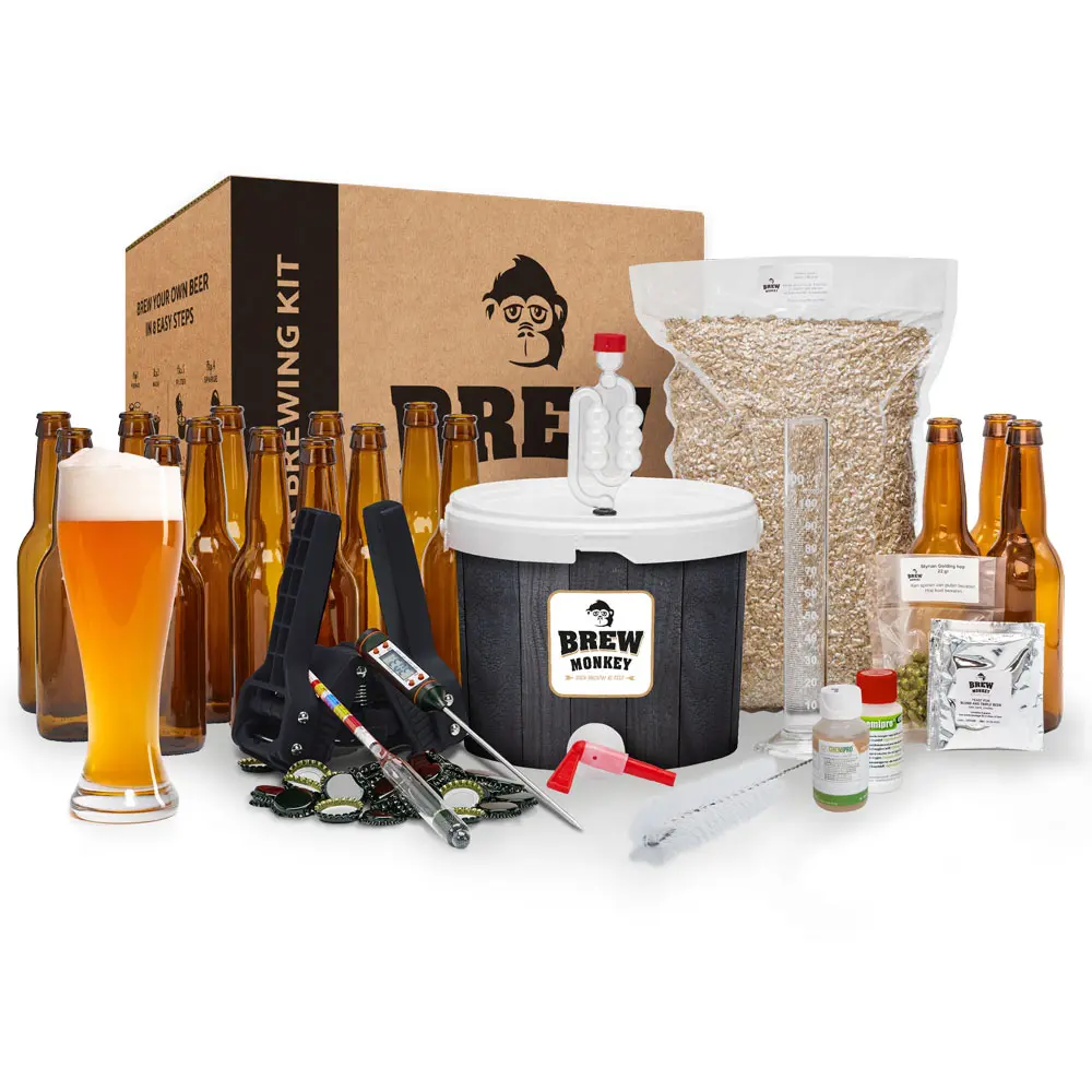 Kit Para Fabrico De Cerveja Prémio Cerveja De Trigo 5 Litros Brew Monkey®