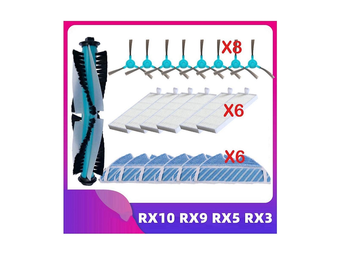 Acessórios de Aspirador Para listar rx9 rx5 rx3 rx10 de pó rolo substituição peças sobressalentes escova lateral principal