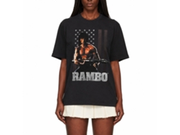 Rockinstone Rambo Movie Ramberica Black Adult T-shirt Size:xxl