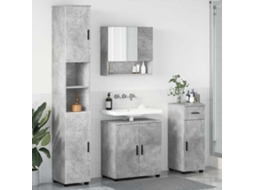 Vidaxl Conjunto De Móveis Para Banheiro Com Gaveta 4 Pcs Cinzento