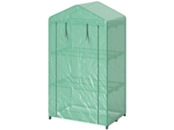 Green Gate Enroll Jardim 3 Andares Estrutura Metálica PE com Cobertura Anti-UV 69x49x125 cm
