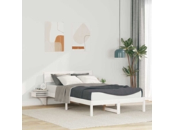 Vidaxl Estrutura Da Cama Com Cabeceira Branco 140 X 190 Cm