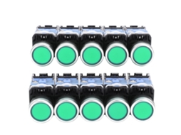 Interruptor De Botão Plano De Auto-bloqueio Bem38-11ds(la38) 22mm Com Luz Indicativa Verde 10 Pcs 1no/1nc