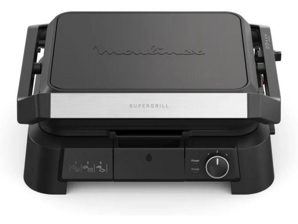 Grelhador Placas MOULINEX Supergrill GI5108F0 (3 em 1 - 2000 W - Preto)